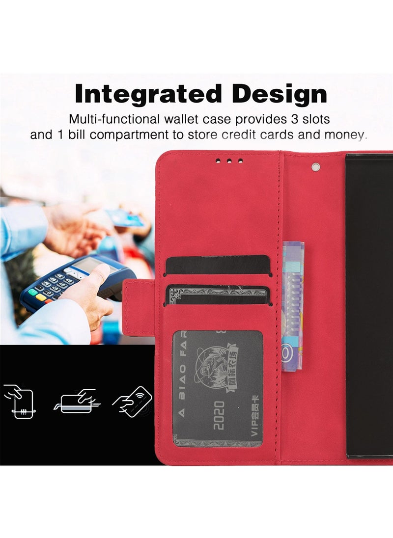 X-level Wallet Case for Samsung Galaxy Z Fold 5 Case with Pen Holder, PU Leather Cover with Card Holders, Wireless Charging Flip Magnetic Back Accessories Compatible for Z Fold 5 [Not Include the Pen]  - Image 3
