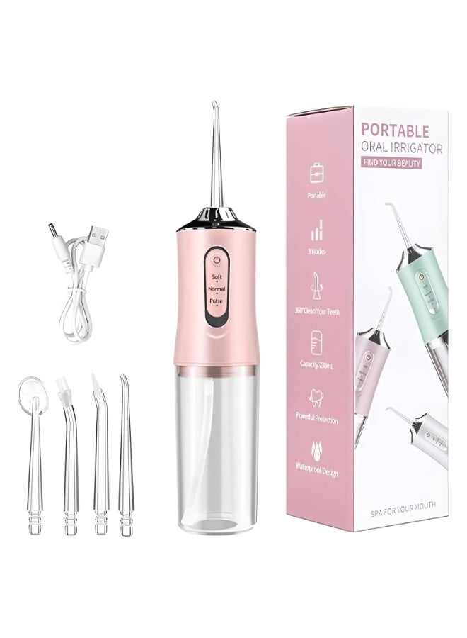 Portable Dental Water Flosser, 230ml Capacity, 3 Modes - Image 1