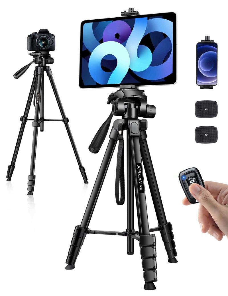 JOILCAN Phone Tripod Stand 68 Tripod for iPad iPhone Tablet with Remote Universal Holder Carry Bag Travel Aluminum Tripod for Video Recording Photos Vlogging Compatible with iPad Pro iPhone Camera