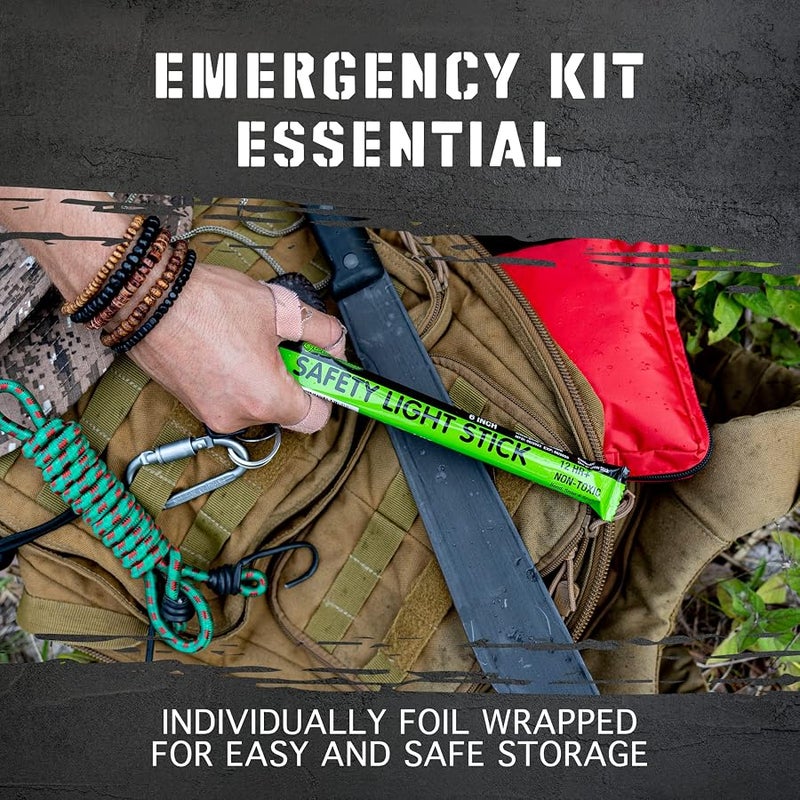 Glow Mind Green Emergency Glow Sticks - Ultra Bright Long Lasting Industrial Grade Glowsticks for Survival Gear, Camping Lights, Power Outages and Military - Image 5