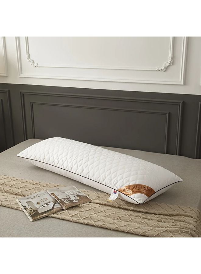 White Body Pillow 20x40 Inch Premium Soft Quilted Core for Back Neck Support - Image 1