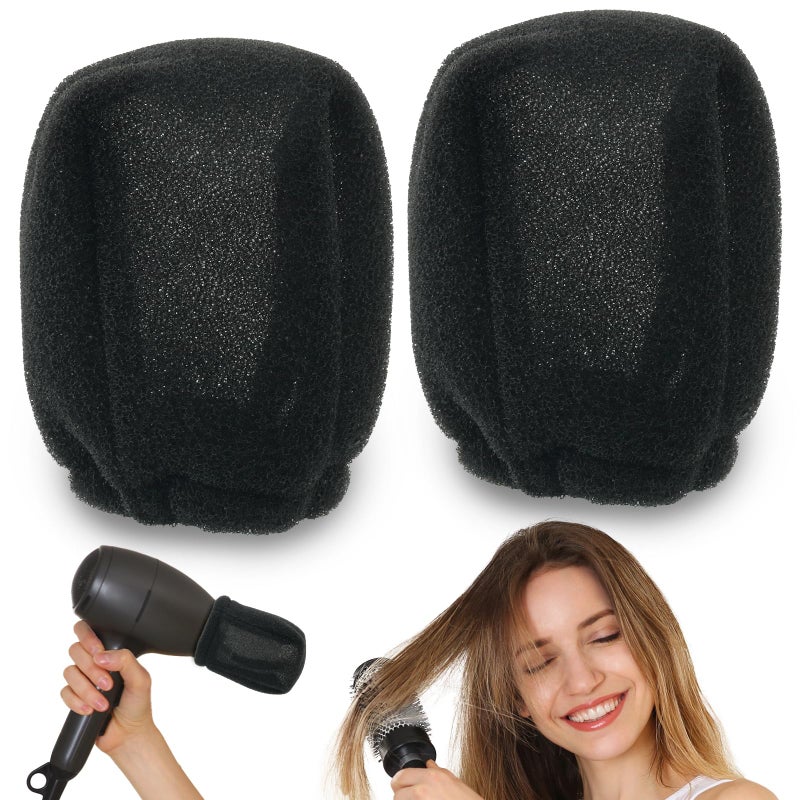 Tearom 2Pcs Travel Hair Diffuser for Hair Dryer - Compact and Portable (5.12x3.15) Travel Hair Dryer Diffuser Sockâ€Œ Made of Soft, Heat-Resistant and Flexible Foam, Tear-Resistant and Reusable - Image 1