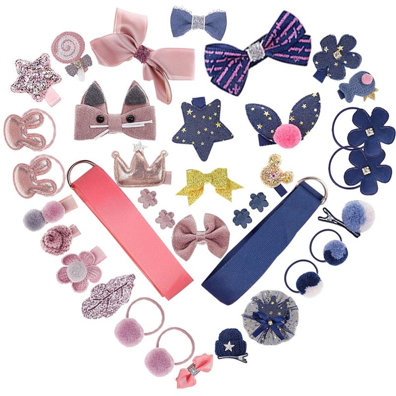 kapimo 36 pcs Hair Clips for Baby Girls Toddlers Assorted Stylish Fashion Kids Hair Accessories Gift Set Box - Image 5