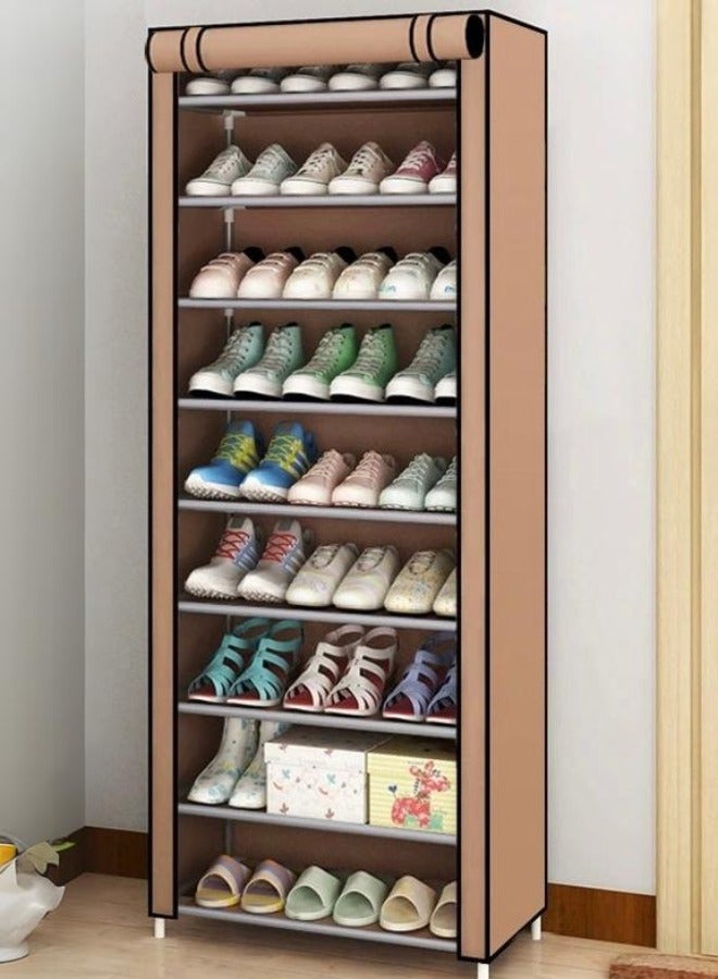 Generic Multi-layer shoe cabinet with stylish fabric cover for storing and organizing shoes  - Image 2