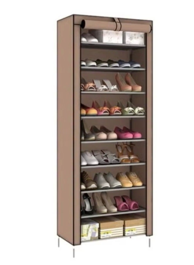 Generic Multi-layer shoe cabinet with stylish fabric cover for storing and organizing shoes  - Image 3
