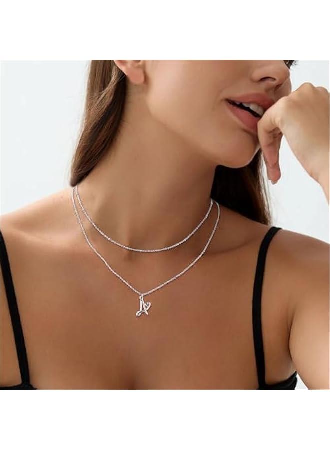 Mothers day Gifts from mom,Graduation gifts-Initial Necklaces for Women 14K Gold/Sliver A-Z Letter Heart Choker Letter Necklace Gold Trendy Dainty Layered Initial Pendant Mothers day gifts for Women Girlfriend Wife - Image 2
