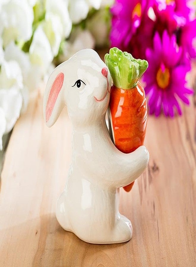 Abbott Collection Bunny and Carrot Salt and Pepper Shaker, 2 Piece Set (3.5" H) - Image 2