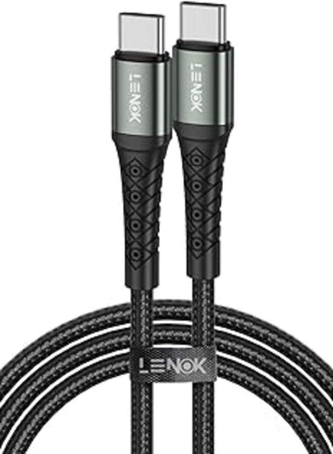 LENOK USB C Charger Cable 60W Type C to Type C Cable PD 3.0 Compatible with iPhone 15/15 Pro/Samsung Galaxy S23/22/Z Fold/Z Flip/Google Pixel 7/MacBook Air iPad Pro/Mini iPad 10, etc. (1.2 M)