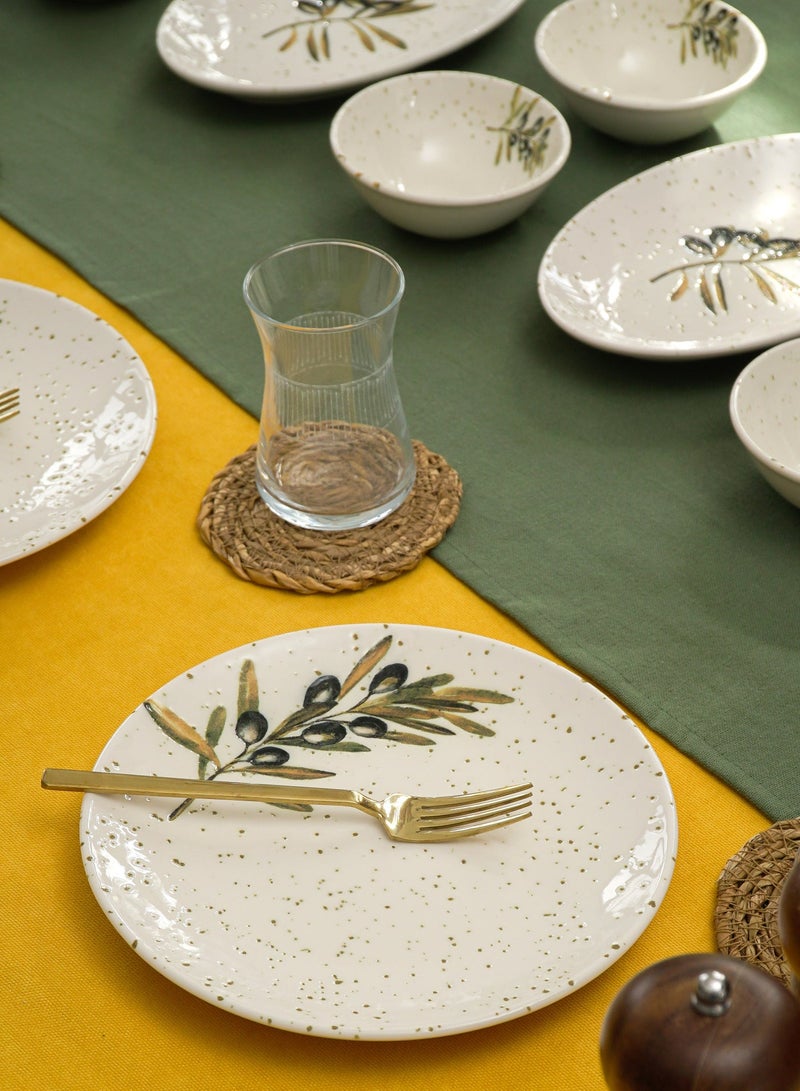 بامبوم طقم إفطار من البورسلين مكون من 16قطعة لستة أشخاص بتصميم غصن الزيتون - Image 3