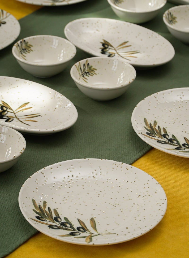 بامبوم طقم إفطار من البورسلين مكون من 16قطعة لستة أشخاص بتصميم غصن الزيتون - Image 2