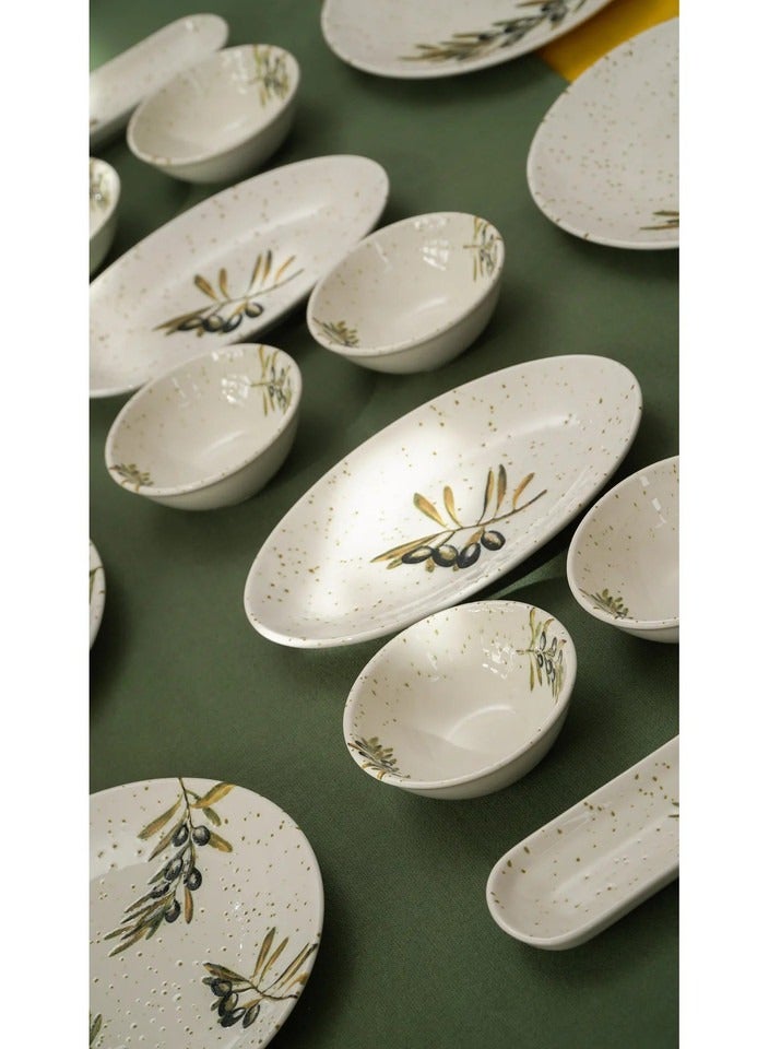 بامبوم طقم إفطار من البورسلين مكون من 16قطعة لستة أشخاص بتصميم غصن الزيتون - Image 4