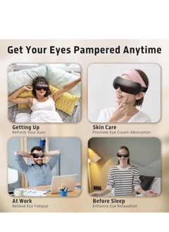 PENG GENERAL Eye Massager with Heat & Bluetooth Music, Face Massager Eye Care, Smart Eye Mask for Relax Eye, Reduce Eye Strain, Improve Sleep - Black  - Image 2
