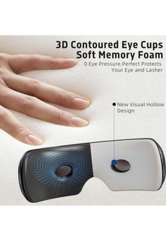 PENG GENERAL Eye Massager with Heat & Bluetooth Music, Face Massager Eye Care, Smart Eye Mask for Relax Eye, Reduce Eye Strain, Improve Sleep - Black  - Image 3