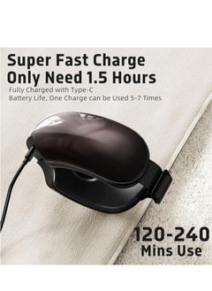 PENG GENERAL Eye Massager with Heat & Bluetooth Music, Face Massager Eye Care, Smart Eye Mask for Relax Eye, Reduce Eye Strain, Improve Sleep - Black  - Image 4