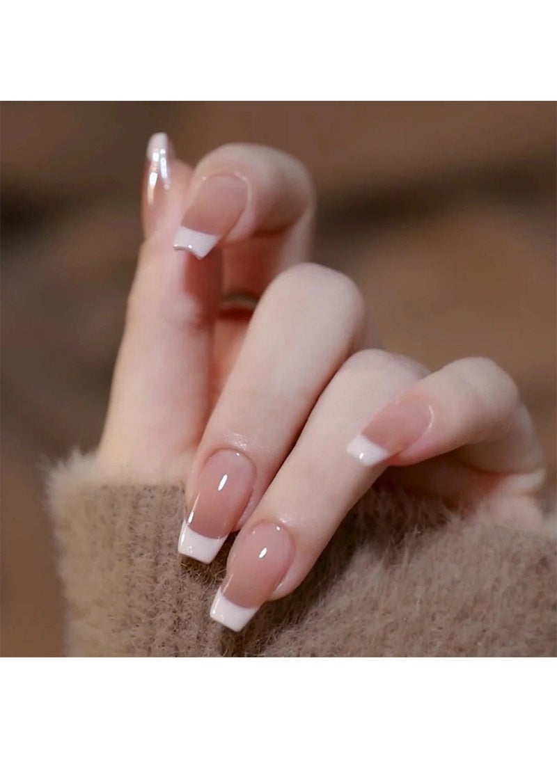 24 Pieces False Nails Set,Universal European And American Manicure, Detachable Nail Stickers - Image 2