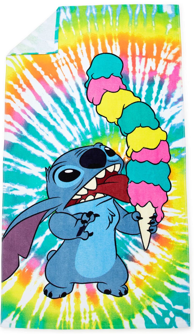 Jay Franco Disney Lilo & Stitch Summer Things Kids Large Bath/Pool/Beach Towel - Super Soft & Absorbent Fade Resistant Cotton Towel, Measures 34 x 64 inches - Image 2