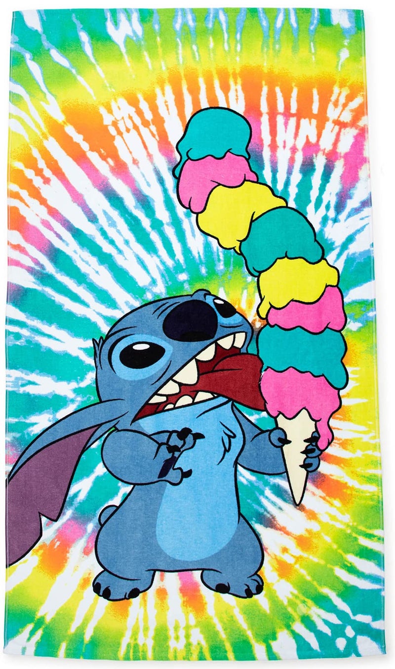 Jay Franco Disney Lilo & Stitch Summer Things Kids Large Bath/Pool/Beach Towel - Super Soft & Absorbent Fade Resistant Cotton Towel, Measures 34 x 64 inches - Image 1