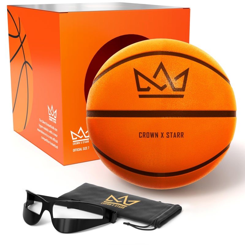 Crown x Starr Silent Basketball Size 7 295 450g Quiet Basketball Dribbling Indoor Soundless Ball Deep Grooved Realistic Bounce Feel Never Compressed - Image 2