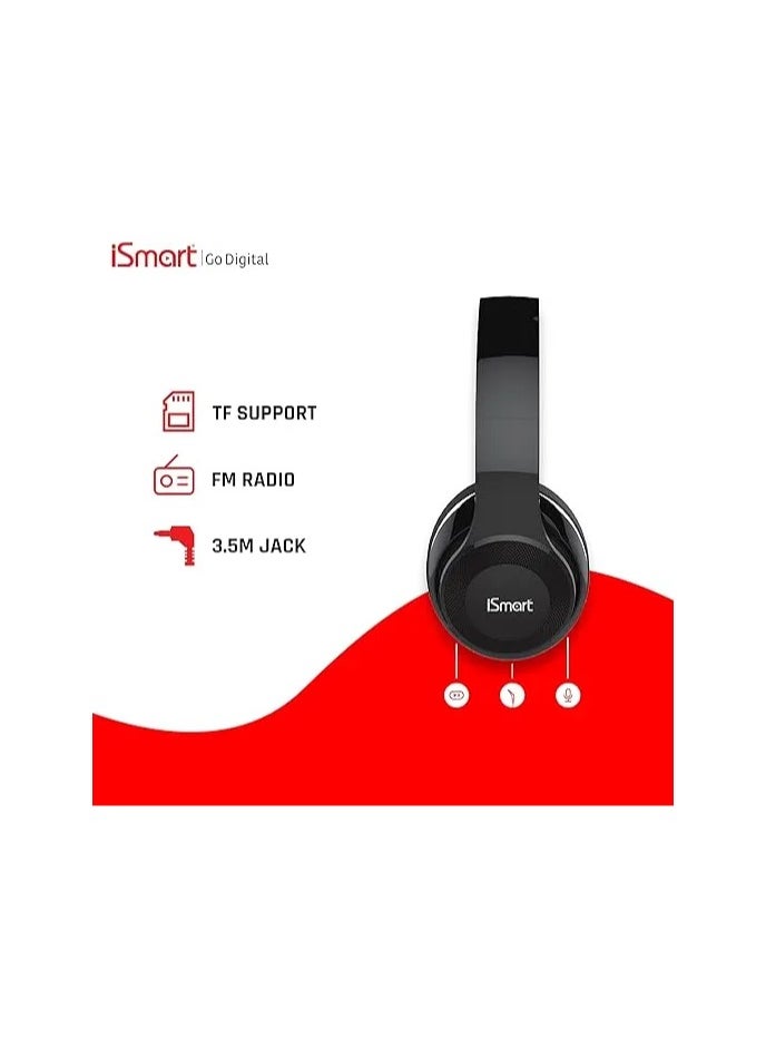 Go Digital BX7 Stereo Bluetooth Wireless Headphones with Built-in Radio and TF Card Support