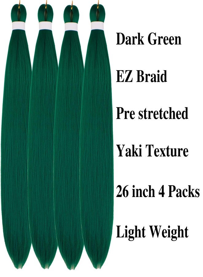 Leticia Green Braiding Hair Pre stretched Dark Green Boho Hair for Braiding Hypoallergenic Ez Braid Curly Deep Wave Crochet Boho Braids - Image 2