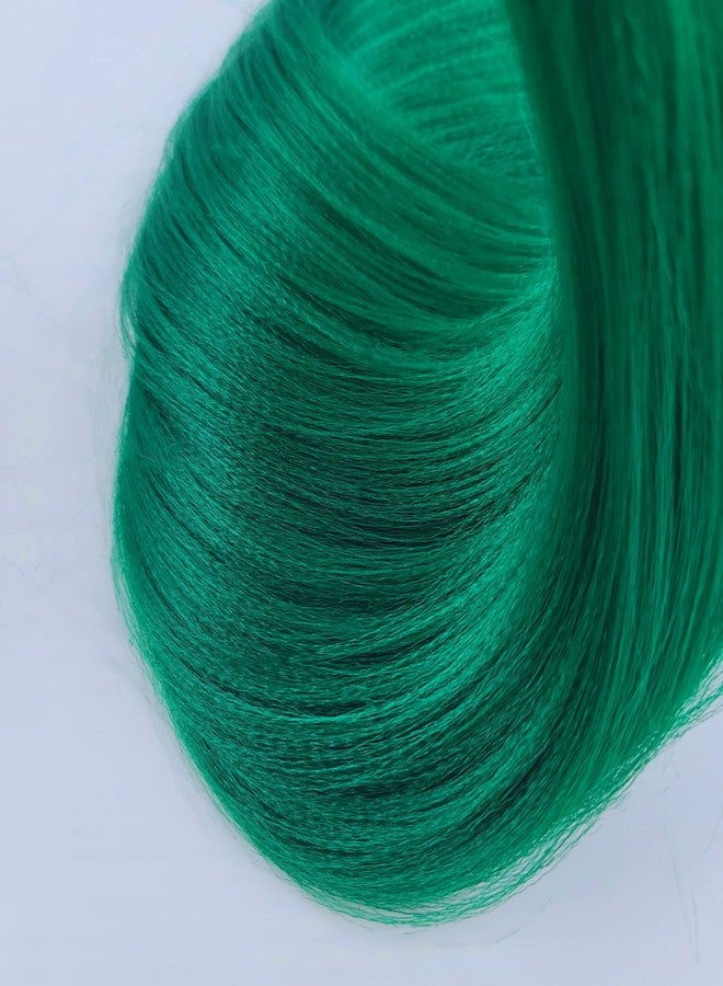 Leticia Green Braiding Hair Pre stretched Dark Green Boho Hair for Braiding Hypoallergenic Ez Braid Curly Deep Wave Crochet Boho Braids - Image 3