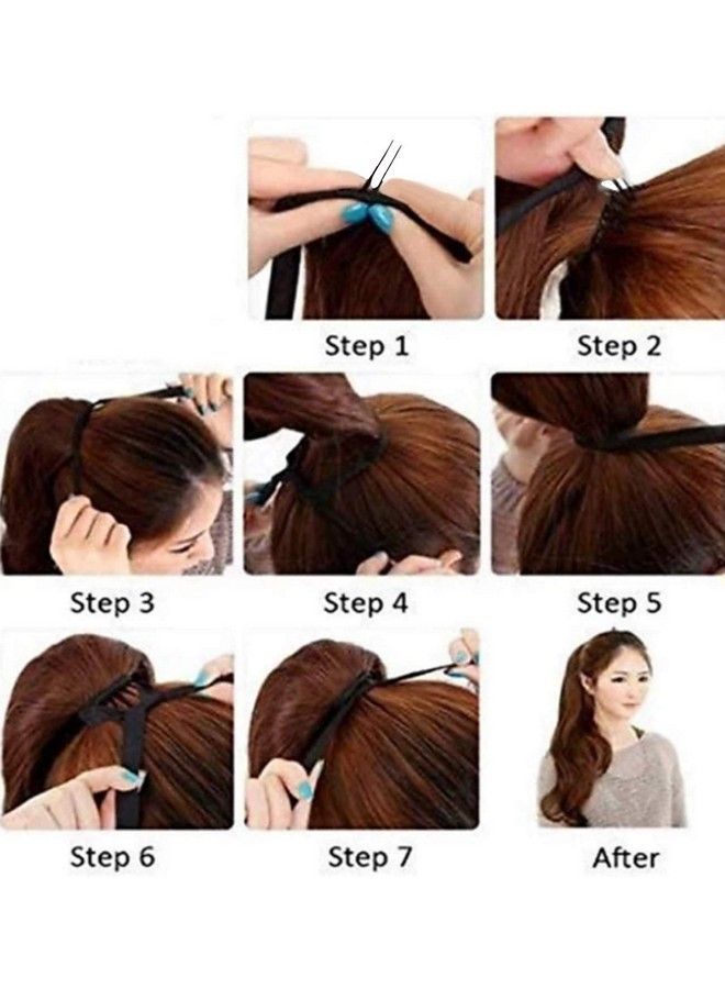 blushia Ribbon Ponytail Hair Extensions Curly (Women And Girls) (Black)150 Gram Pack Of 1 - Image 5