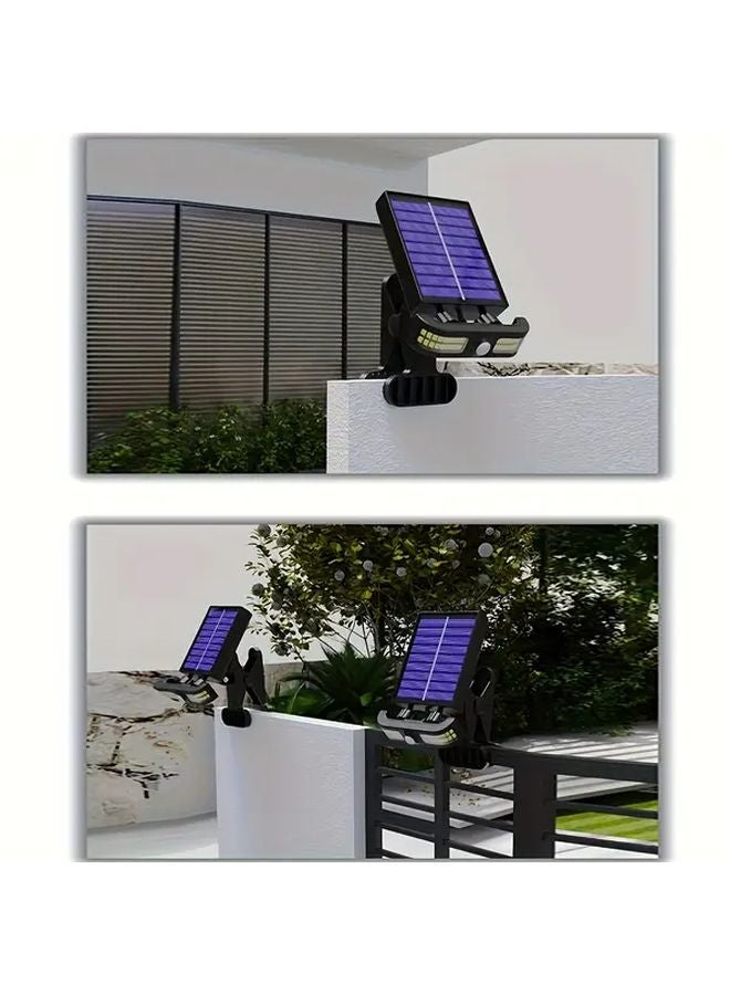 1 قطعة ضوء فيضان أمني خارجي يعمل بالطاقة الشمسية مع مستشعر حركة قابل لتعديل الزاوية للحديقة - Image 4
