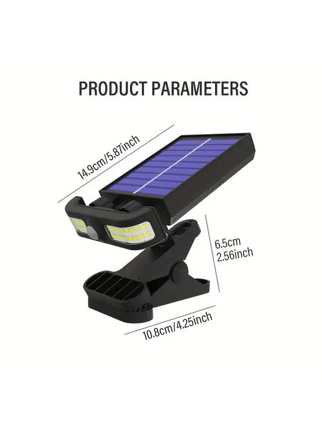 1 قطعة ضوء فيضان أمني خارجي يعمل بالطاقة الشمسية مع مستشعر حركة قابل لتعديل الزاوية للحديقة - Image 3
