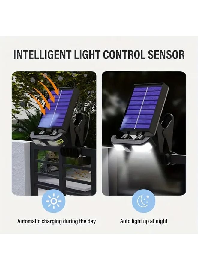 1 قطعة ضوء فيضان أمني خارجي يعمل بالطاقة الشمسية مع مستشعر حركة قابل لتعديل الزاوية للحديقة - Image 5