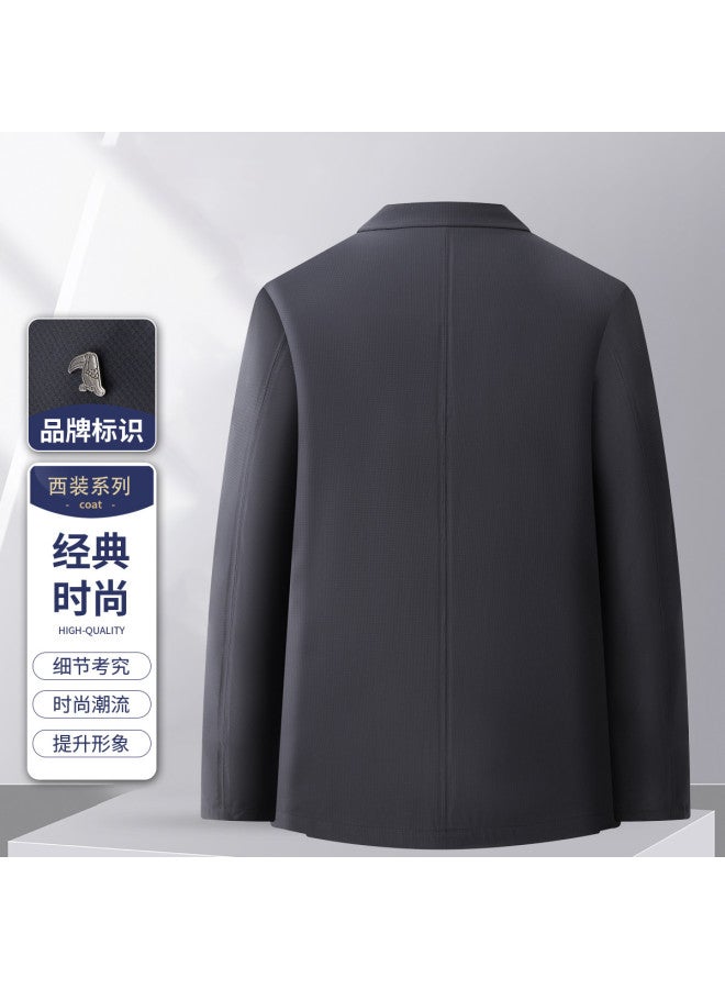 Tucano spring Lightweight Business Casual Blazer - Solid Color Long Sleeve Single Jacket For Men - Image 3
