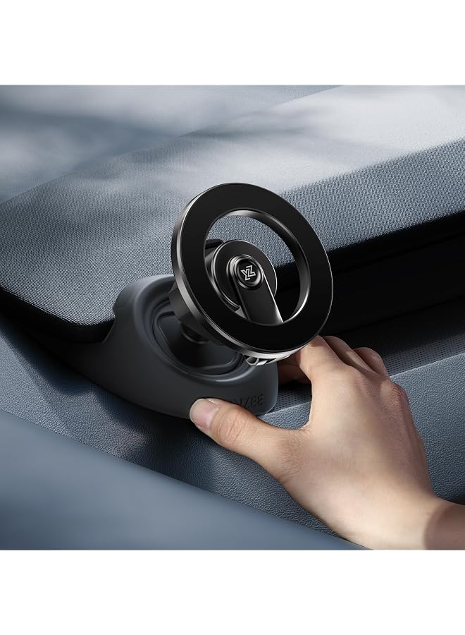 S-TOP Magnetic Phone Mount for Tesla Model Y Juniper 2024-2026 and Model 3 Highland, 360 Degree Rotatable Dashboard Hidden Car Holder with Stable Anti-Shake Design, Easy Install - Image 1