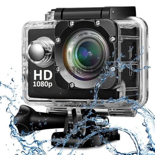 DEATTI Action Camera 1080P 12MP Sports Camera Full HD 2.0 Inch Action Cam 30m/98ft Underwater Waterproof Camera with Mounting Accessories (DECM4) - Image 1