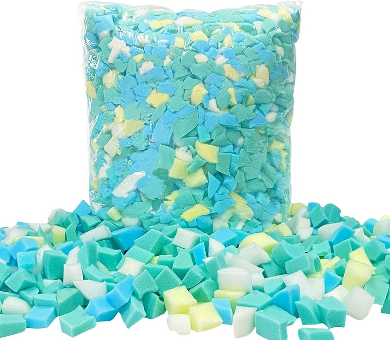 Welacer Shredded Memory Foam Filling 5lbs for Bean Bag Filler Without Added Gel Particles Premium Soft Refill and Great for Stuffing Multi Color and Shape