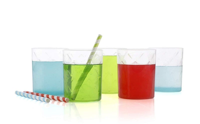 Black Olive Saga Glass - Unbreakable Transparent Plastic Modern Glass for Juice, Water, Beer, Soft Drinks, Whiskey, Drinking Set for Guest, Office Home Club & Hotel Use(Set of 6) - Image 2