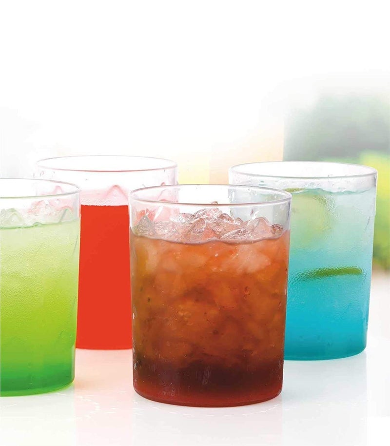 Black Olive Saga Glass - Unbreakable Transparent Plastic Modern Glass for Juice, Water, Beer, Soft Drinks, Whiskey, Drinking Set for Guest, Office Home Club & Hotel Use(Set of 6) - Image 5