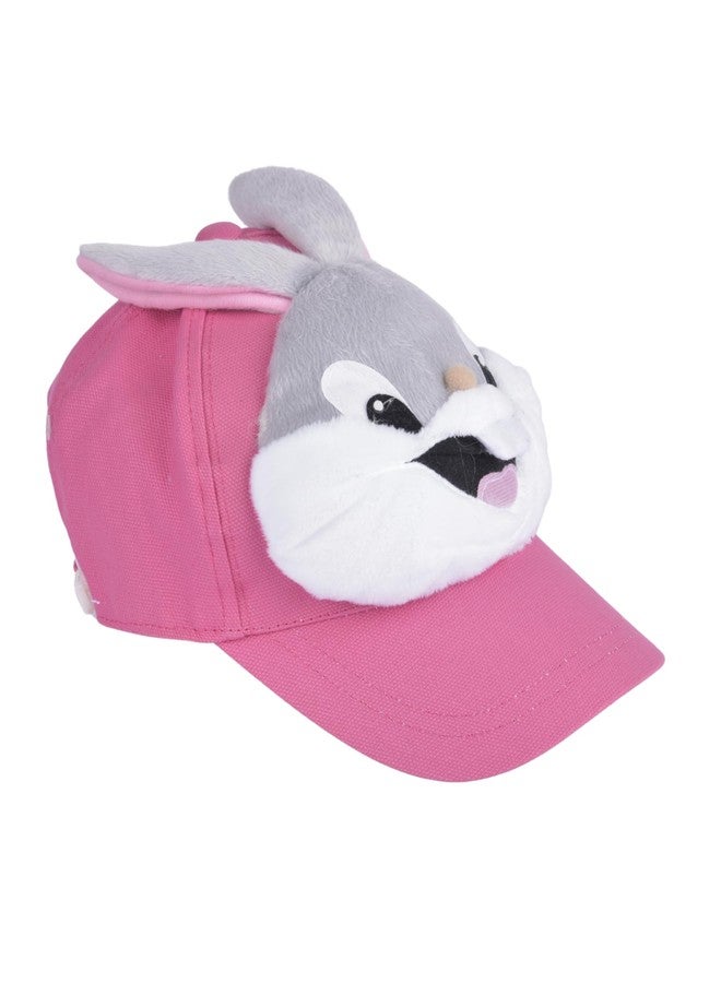 بريمسونس قبعة بريمسونز® الصيفية للأطفال بتصميم حيوانات - قبعة بتصميم أرنب رائع للأولاد والبنات | ناعمة، تسمح بمرور الهواء وخفيفة الوزن | قبعة بيسبول قابلة للتعديل للأطفال الصغار والأطفال - لون وردي - Image 2