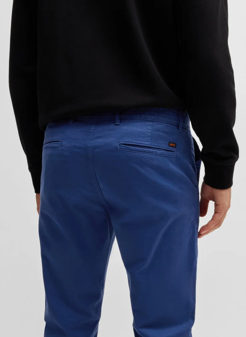بوس Slim-fit chinos in stretch-cotton satin