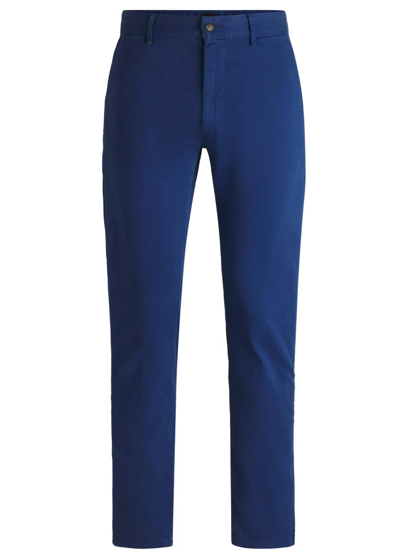 بوس Slim-fit chinos in stretch-cotton satin