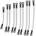 FACCNOY 313mm324mm Metal Link Set Linkage Steering Rod with Nylon End Kit for 110 RC Crawler Car Compliable with Axial SCX10 SCX10II 90046 324mm - Image 2
