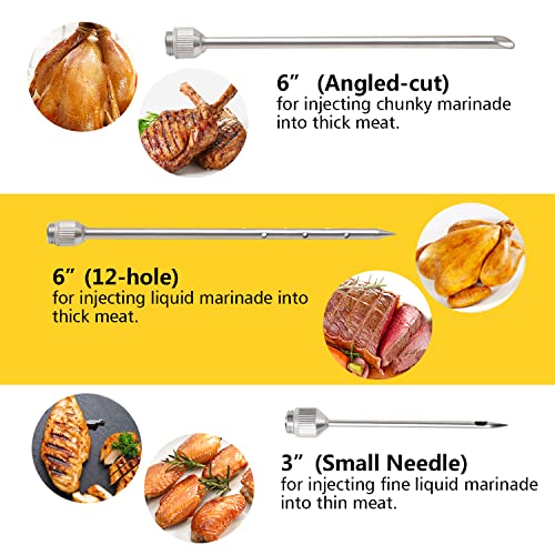Ofargo Meat Injector, Meat Injectors for Smoking with 3 Marinade Injector Needles; Injector Marinades for Meats, Turkey, Brisket; 2-oz - Image 4