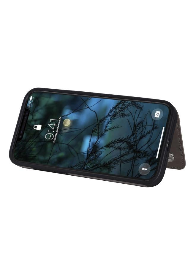 S-TOP Case For iPhone 12 Pro Max Six Cats Embossing Pattern Protective Case with Holder & Card Slots & Photo Frame - Image 5