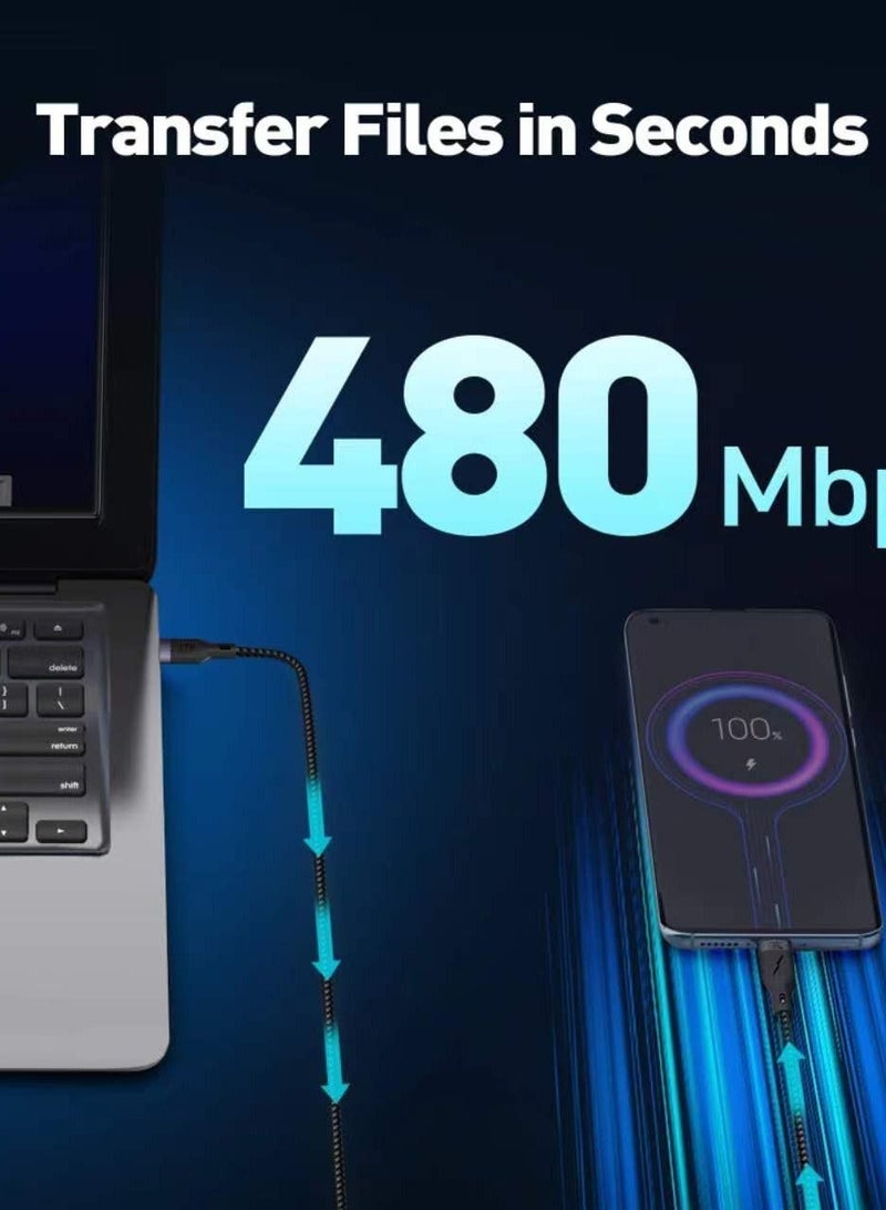 جودا كيبل  240W كيبل سي - سي نايلون مجدول أسود ، 2 متر – 🔌 شحن سريع 240 واط ⚡ – ، كابل شحن سريع 240 واط ⚡، كابل نايلون مجدول 💪، شحن سريع آمن 🛡️، كابل شحن للأجهزة الذكية 📱، شاحن متين 🔧، كابل شحن طويل العمر 🔋، شاحن جودا 🖤، شاحن كيبل سي 🔌، شحن فائق السرعة ⚡، كابل 2 متر 📏، شاحن للأيفون والاندرويد 📱🔋، كابل شحن قوي ومرن 💯. - Image 3