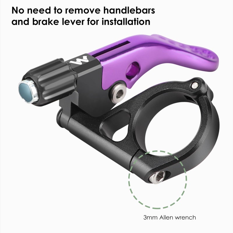 JFOYH Dropper Post Lever for Mountain & Road Bikes, Adjustable Seatpost Remote for 22.2mm Handlebars- Black - Image 4