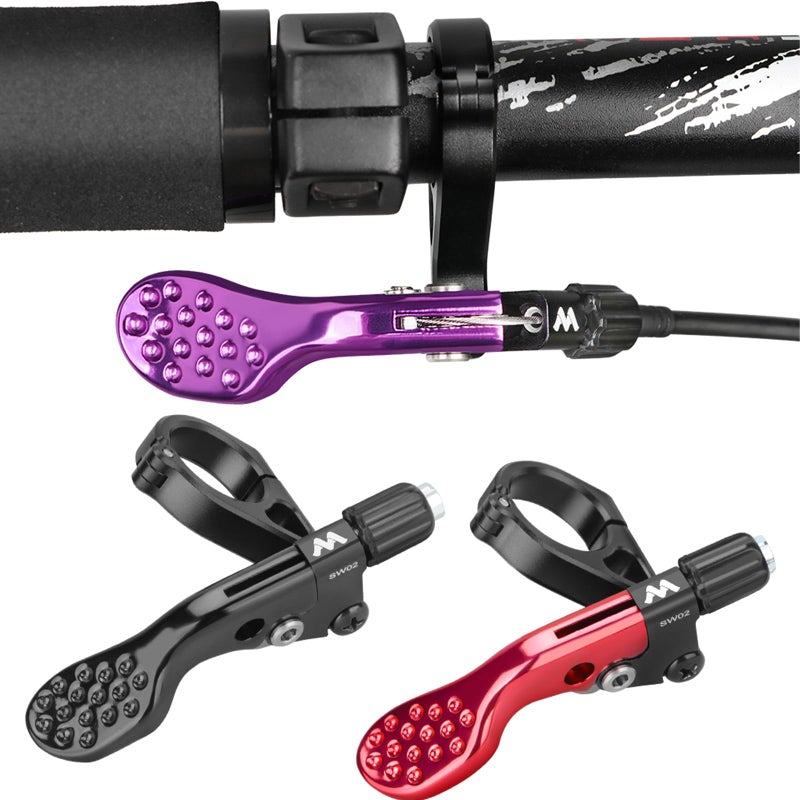 JFOYH Dropper Post Lever for Mountain & Road Bikes, Adjustable Seatpost Remote for 22.2mm Handlebars- Black - Image 2
