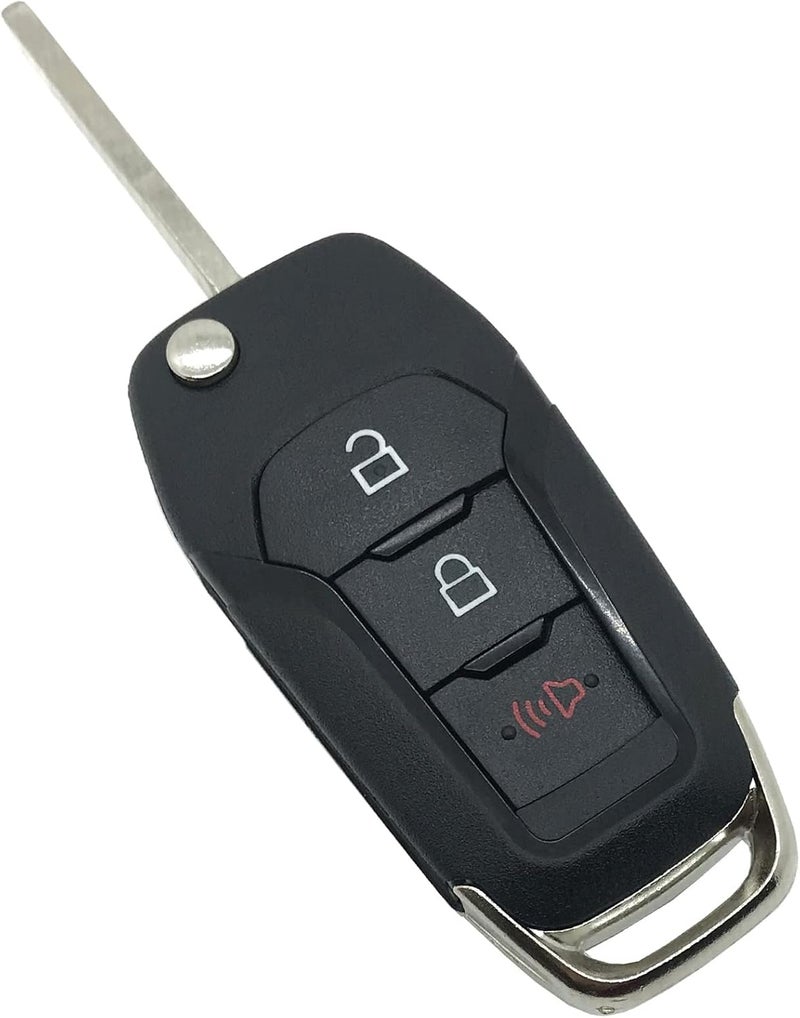 Muxkenper هيكل لوحة مفتاحية قابلة للطي، مناسبة لسيارات فورد F-150، F-250، F-350 للأعوام 2015، 2016، 2017، 2018، 2019، 2020، وطراز Explorer (2016-2020)، بالإضافة إلى طراز F-350 وF-450 (رقم المنتج: N5F-A08TAA)، لغطاء مفتاح السيارة عن بعد بدون مفتاح (يحتوي على 3 أزرار). - Image 1