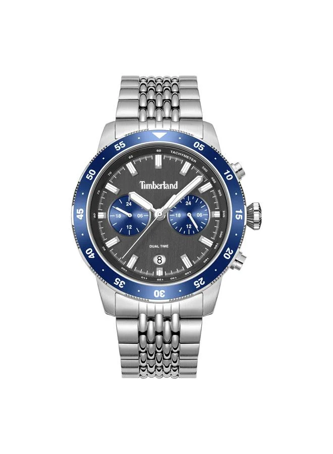 تمبرلاند Parkman Charcoal Dial Stainless Steel Bracelet Multifunction Watch for Men, 44mm