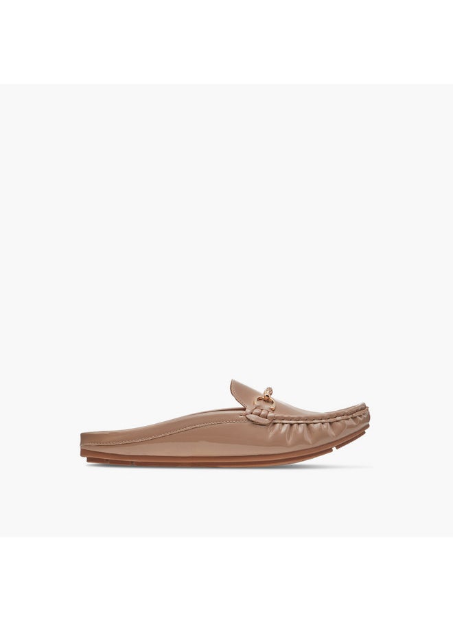 Le Confort - Women's Slip-On Mules with Metal Accent - Image 1