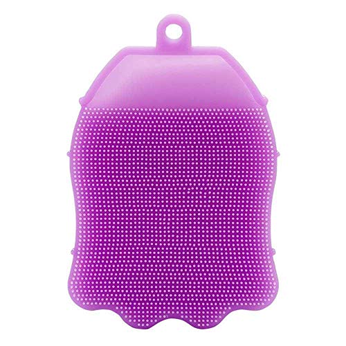 Bhavyam Silicone Bath Brush Body Scrubber Bath Glove Anti Cellulite Shower Brush Scrub for baby (small/multi colour) - Image 2