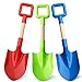 Amarlozn 16 Beach Sand Shovels Toys for Kids Gardening Tool Kits Sturdy Long Wooden Spade for Sand Snow Digging ABS Plastic Scoops Equipment Gift for Summer Winter Camping Backyard Planting 3PCS - Image 3