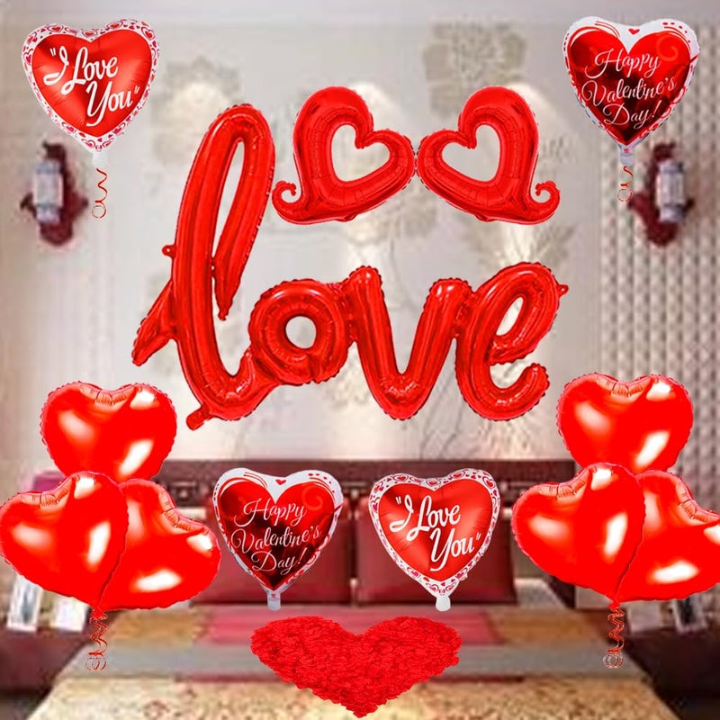 Asonlye Red Heart Foil Balloons for Valentine's Day, Wedding, Engagement Party Decoration - Love Shaped Balloons - Image 3